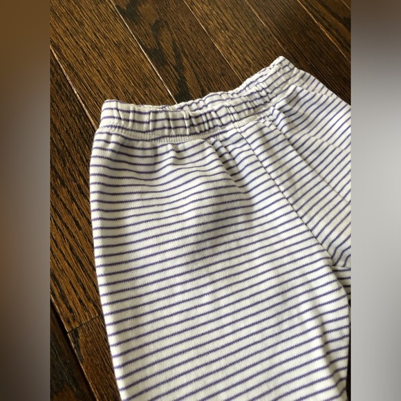 Magnolia Baby Girls 6M Purple/White Striped Orange Ruffle Pants 100% Pima Cotton - Picture 3 of 6